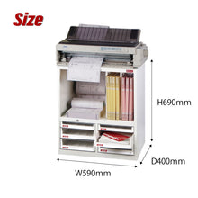 画像をギャラリービューアに読み込む, 【セール価格】OAキャビネット幅59㎝ A4XM2-4H2P2V | SHUTER シューター プリンター台 プリンターキャビネット FAX台 書類棚 書類ケース 収納ボックス 引き出し オフィス