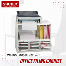 画像をギャラリービューアに読み込む, 【セール価格】OAキャビネット幅88㎝ A4XM3-6H3P3V | SHUTER シューター プリンター台 プリンターキャビネット FAX台 書類棚 書類ケース 収納ボックス 引き出し オフィス