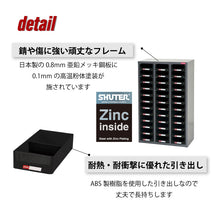 画像をギャラリービューアに読み込む, パーツキャビネット A5V-336 | SHUTER シュータースチール製 収納棚 業務用 部品 収納 耐荷重10kg