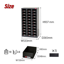 画像をギャラリービューアに読み込む, パーツキャビネット A6V-330 | SHUTER シューター スチール製 収納棚 業務用 部品 収納 頑丈 耐荷重10kg