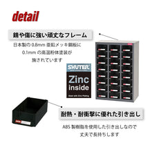 画像をギャラリービューアに読み込む, パーツキャビネット A7V-324 | SHUTER シューター スチール製 収納棚 業務用 部品 収納 頑丈 耐荷重10kg