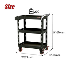 画像をギャラリービューアに読み込む, ツールカート CT-2 | SHUTER シューター ツールワゴン 業務用台車 耐荷重200kg 頑丈 キャスター