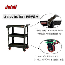 画像をギャラリービューアに読み込む, ツールカート CT-2 | SHUTER シューター ツールワゴン 業務用台車 耐荷重200kg 頑丈 キャスター
