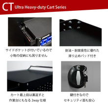 画像をギャラリービューアに読み込む, ツールカート CT-2H3D | SHUTER シューター ツールワゴン 業務用台車 耐荷重200kg 頑丈 引き出し ロッカー キャスター