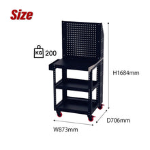 画像をギャラリービューアに読み込む, ツールカート CT-8821 | SHUTER シューター ツールワゴン 業務用台車 耐荷重200kg 頑丈 コンテナ 棚 キャスター