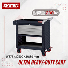 画像をギャラリービューアに読み込む, ツールカート CT-H3 | SHUTER シューター ツールワゴン 業務用台車 耐荷重200kg 頑丈 引き出し キャスター