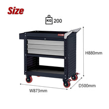 画像をギャラリービューアに読み込む, ツールカート CT-H3 | SHUTER シューター ツールワゴン 業務用台車 耐荷重200kg 頑丈 引き出し キャスター