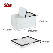 画像をギャラリービューアに読み込む, 持ち手つき折り畳みコンテナ FB-4531HL | livinbox リビンボックス SHUTER 買い物かご 衣類収納 27L