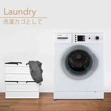 画像をギャラリービューアに読み込む, 持ち手つき折り畳みコンテナ FB-4531HL | livinbox リビンボックス SHUTER 買い物かご 衣類収納 27L