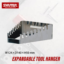 画像をギャラリービューアに読み込む, パンチングボードアクセサリー スパナ.レンチホルダー8本タイプ HK-4114 | SHUTER シューター 金具 有孔ボード ハンガーボード 工具収納