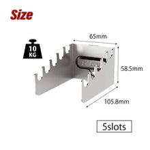 画像をギャラリービューアに読み込む, パンチングボードアクセサリー スパナ・レンチホルダー5本タイプ HK-4210 | SHUTER シューター 金具 有孔ボード ハンガーボード 工具収納