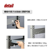 画像をギャラリービューアに読み込む, スチール製ラック RC-9520 | SHUTER シューター 業務用 棚 スチール棚 コンテナ収納 パーツボックス収納