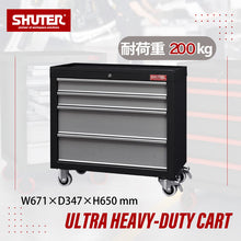 画像をギャラリービューアに読み込む, ツールカート 引き出し4段タイプ TC-S22 | SHUTER シューター ツールワゴン 業務用台車 耐荷重 200kg 頑丈 キャスター