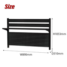 画像をギャラリービューアに読み込む, ワークベンチオプション WH6専用ボード W41(黒)ハイブリッドタイプ | SHUTER シューター ワークベンチ 作業台 オプション パーツコンテナ 吊下げ収納 小物 部品収納