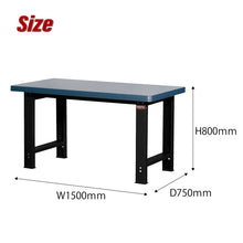 画像をギャラリービューアに読み込む, ワークベンチ 作業台 ヘビータイプ WH-5M | SHUTER シューター 幅1500 耐荷重2t 耐油 耐化学薬品 超頑丈設計