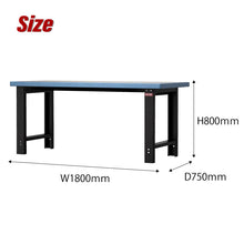 画像をギャラリービューアに読み込む, ワークベンチ 作業台 ヘビータイプ WH-6M | SHUTER シューター 幅1800 耐荷重2t 耐油 耐化学薬品 超頑丈設計