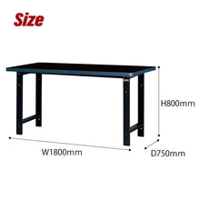 画像をギャラリービューアに読み込む, ワークベンチ 作業台 ミディアムタイプ WM-6U | SHUTER シューター 幅1800 耐荷重600kg 頑丈 耐衝撃 耐油