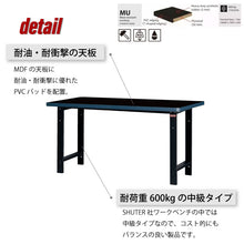 画像をギャラリービューアに読み込む, ワークベンチ 作業台 ミディアムタイプ WM-6U | SHUTER シューター 幅1800 耐荷重600kg 頑丈 耐衝撃 耐油