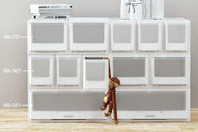画像をギャラリービューアに読み込む, クローゼット収納ケース幅18cm MB-1801 | livinbox SHUTER シューター 5段重ね 頑丈 タンス 洋服 リビング キッチン 洗面所 押入れ 新生活