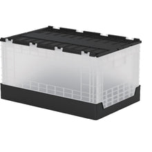 画像をギャラリービューアに読み込む, 特大蓋つき折りたたみコンテナ FB-6040L(白) | livinbox リビンボックス 58L 頑丈 折りたたみ式