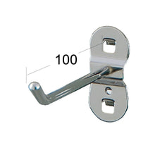 画像をギャラリービューアに読み込む, パンチングボードアクセサリー L字フック100mm HK-1110 2個セット | SHUTER シューター 金具 有孔ボード ハンガーボード 工具収納