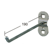 画像をギャラリービューアに読み込む, パンチングボードアクセサリー L字フック190mm HK-1119 2個セット | SHUTER シューター 金具 有孔ボード ハンガーボード 工具収納
