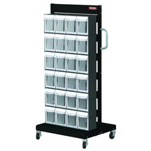 画像をギャラリービューアに読み込む, パーツモバイルスタンド(片面) MS-14000 | SHUTER シューター 移動式パーツキャビネット キャスター付 部品収納 パーツショップ