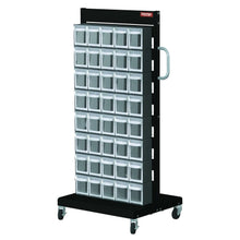 画像をギャラリービューアに読み込む, パーツモバイルスタンド(片面) MS-15000 | SHUTER シューター 移動式パーツキャビネット キャスター付 部品収納 パーツショップ