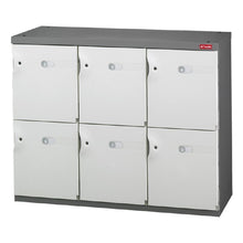 画像をギャラリービューアに読み込む, ロッカー3列2段 SC-306M | SHUTER シューター 鍵付き 収納 セキュリティ