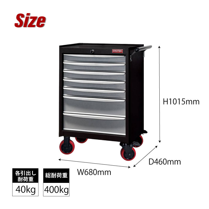 (直送品)TRUSCO TCW型ツーリングワゴン #40X45個 スライド棚引出し付 緑 TCW-T402DC:GN トラスコ中山 TRUSCO TCW型ツーリングワゴン #40X45個 スライド棚