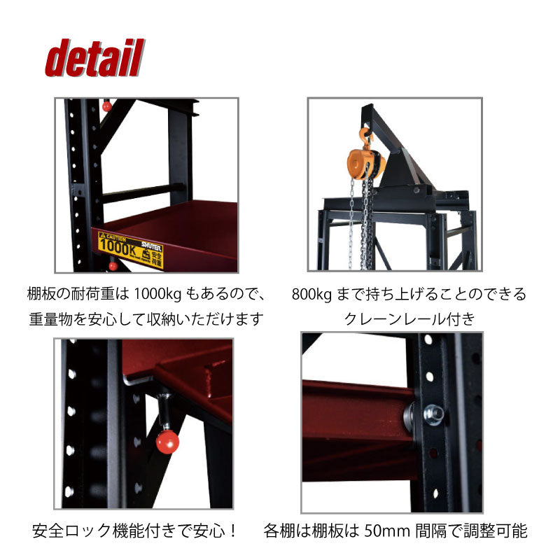 金型用スチールラック（クレーン付） TM-2061C | SHUTER シューター