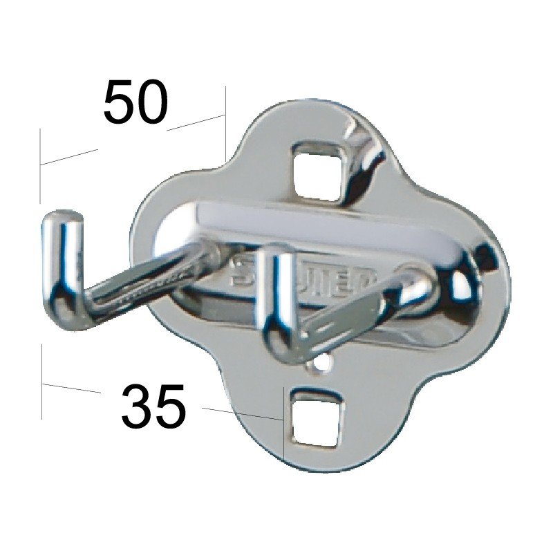 パンチングボードアクセサリー ダブルL字フック50mm HK-2105 2個セット